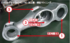 ロボットアーム（AC4C-T6　加工機：横形マシニング）